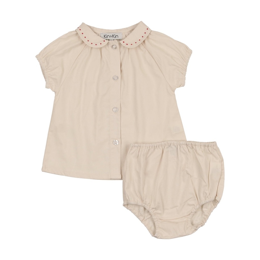 KinKin Beige Baby Outfit Set